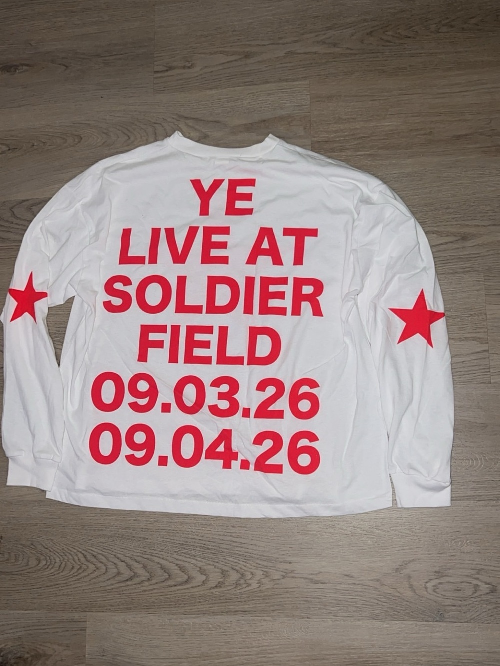 Ye / Kanye West Soldier Field concert long sleeve
